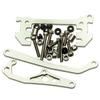Jack-Store 1set Chassis Mounted Servo Kit With Panhard Link for Axial SCX10 RC Crawler Car Silver view 1