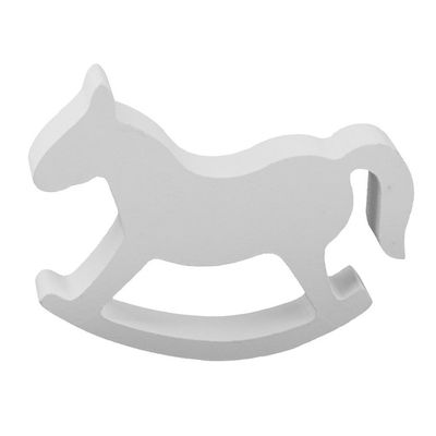 ULTNICE Small Wooden Rocking Horse Kids Toys - White