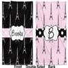 Personalized Black Eiffel Tower Baby Blanket (Double Sided) view 2