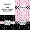 Personalized Black Eiffel Tower Baby Blanket (Double Sided) view 4