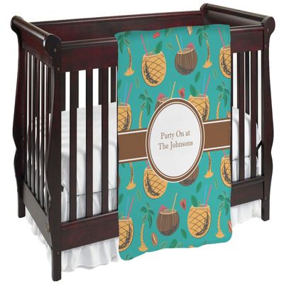 Personalized Coconut Drinks Baby Blanket (Double Sided)
