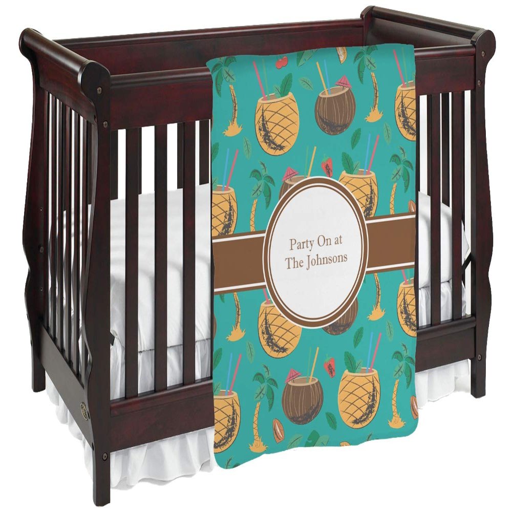 Personalized Coconut Drinks Baby Blanket (Double Sided)