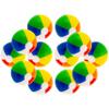 12" Rainbow Colored Party Pack Inflatable Beach Balls - Beach Pool Party Toys (12 Pack) view 1