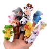 Acekid 10pcs Soft Plush Animal Finger Puppets Set Baby Story Time Velvet Animal Style for Toddlers view 1