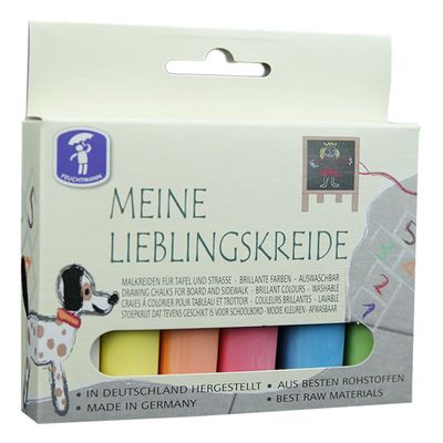 Feuchtmann 657 5000 Drawing Chalks, 6 Bars, Multi Colour