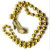 Golden Slipper Mardi Gras Bead Necklace Fleur de Lis New Orleans Shoes view 1