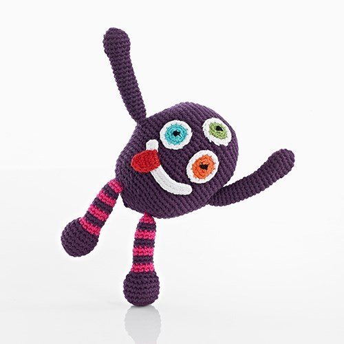 Pebble Child Rattle - Sound Purple Naelleumi