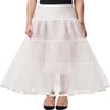 GRACE KARIN Womens Long Cancan Skirts Petticoat A-line Princess Skirts (L,Ivory) view 2
