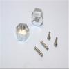 GPM For Tamiya TT02B Upgrade Parts Aluminum Hex Adapter 12X7mm - 2Pcs Set Silver view 1