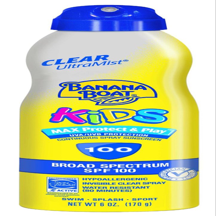 Banana Boat Ultra Mist Kids MAX Protect & Play Brpad Spectrum Sun Care Sunscreen Spray - SPF 100, 6 Ounce