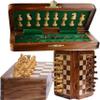 10x10 Chess Set on Sale - ChessBazar Chess Set with Bag - Folding Standard Magnetic Travel Chess Board Game Handmade in Fine Rosewood with Storage for Chessmen view 1