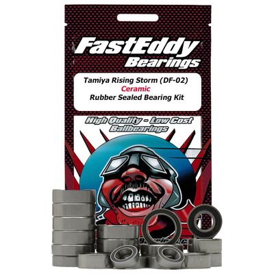 FastEddy Bearings Compatible with Tamiya Rising Storm (DF-02) Ceramic Rubber Sealed Bearing Kit