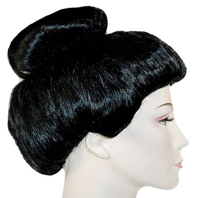 Lacey Wigs Geisha Girl Super Deluxe Black Costume Wig
