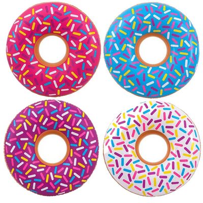 2 GIANT SIZE TOY INFLATABLE 32 INCH DONUT WITH SPRINKLES