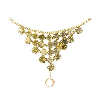 Boland 64475 Belly Dance Hand Chain with Finger Ring, Fashion Jewellery, Fortune Teller, Witch, Bracelet, Chain, Accessory, Costume, Carnival, Theme Party