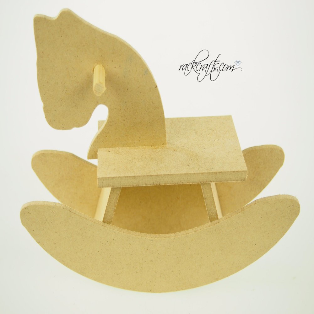 rackcrafts.com Wooden Rocking Horse Baby Shower Nursery First Year