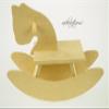 rackcrafts.com Wooden Rocking Horse Baby Shower Nursery First Year view 1