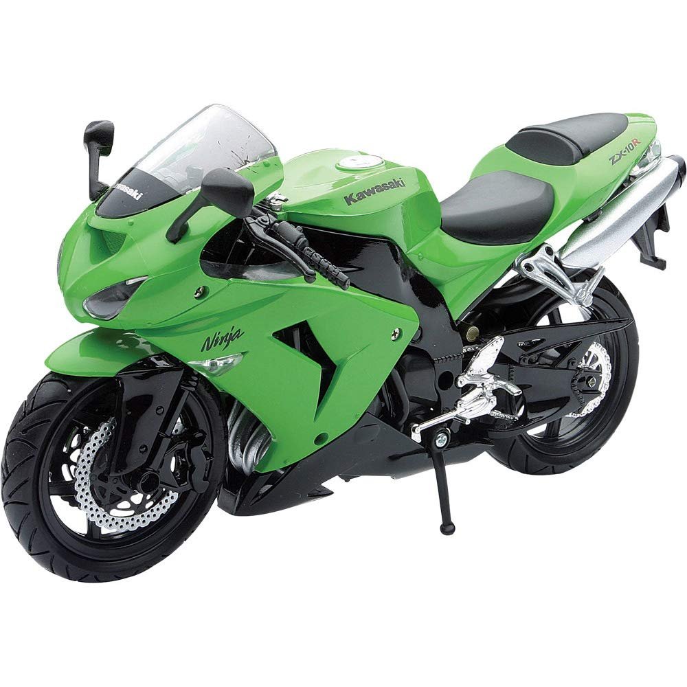 1/12 Scale NewRay Diecast Bicycle Model Green Kawasaki Zx - 10R [Parallel Import Goods]