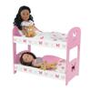 Emily Rose 18 Inch Doll Bunk Bed Set Pink Butterfly | Doll Furniture with Bedding | Compatible with American Girl, Our Generation, My Life As, Adora Dolls | Dollhouse Furniture Ages 5+ - USA Brand view 1