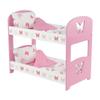 Emily Rose 18 Inch Doll Bunk Bed Set Pink Butterfly | Doll Furniture with Bedding | Compatible with American Girl, Our Generation, My Life As, Adora Dolls | Dollhouse Furniture Ages 5+ - USA Brand view 3