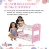 Emily Rose 18 Inch Doll Bunk Bed Set Pink Butterfly | Doll Furniture with Bedding | Compatible with American Girl, Our Generation, My Life As, Adora Dolls | Dollhouse Furniture Ages 5+ - USA Brand view 4