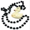 Mummy Duck Bead Necklace Halloween Party Black Beads Parade New Orleans view 1
