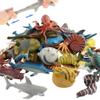 18 Pack Assorted Ocean Animal, Stretchy and Floating Rubber sea Animals Toy Set, Mini Realistic Under The Sea Life Figure for Toddler Bath Bathtub, Shark Octopus Fish Toys Bulk for Kid Party view 1