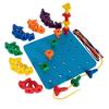 edxeducation Geo Pegs and Peg Board Set - 36 Pegs in 3 Shapes and 6 Colors + 3 Laces - Ages 18m+ - Homeschool Supplies for Preschool Activities view 4