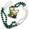 IRISH Leprechaun Playing Lire Harp Mardi Gras Bead Necklace Ireland Favor Parade view 1