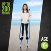 Flybar Master Walking Stilts for Kids 5 Adjustable Heights, Sturdy, Easy Assembly, Wide Non-Slip Rubber Bottom Tip, Foam Grips, Outdoor Toys for Kids Ages 10+, 200 lbs view 2