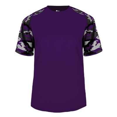 Badger Sport Purple Camo Sleeve Adult 2X