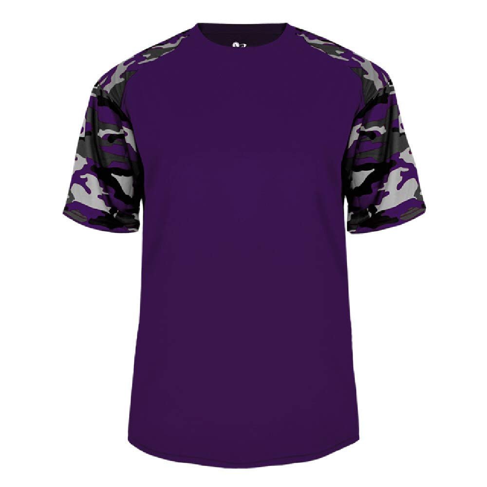 Badger Sport Purple Camo Sleeve Adult 2X