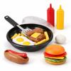 25 PCS Play Food Kids Toy Set with Frying Pan Skillet and Spatula - Kitchen Cooking Pretend Play Toy Grill Set for Toddlers Kids view 1