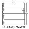 10 x A4 Collector Album Pages - Acid Free - Banknotes - 4 Long Pockets view 1