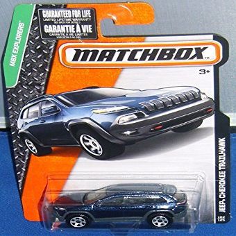 2016 Matchbox MBX Explorers Jeep Cherokee Trailhawk dark blue