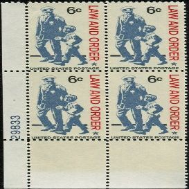 1968 Law And Order 4 x 6 US Postage Stamps Scott #1343 by Postage Stamps