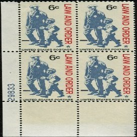 1968 Law And Order 4 x 6 US Postage Stamps Scott #1343 by Postage Stamps