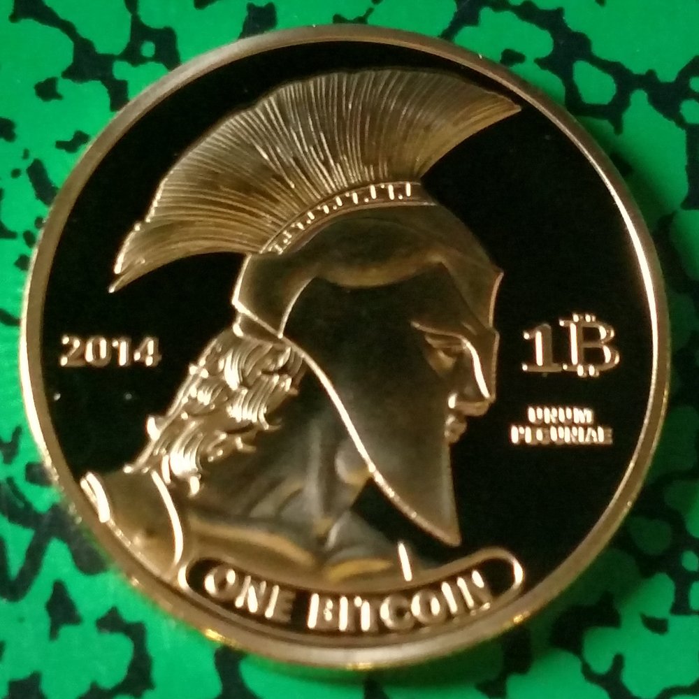 Bit Coin Titan Gold Plated Challenge Art Coin