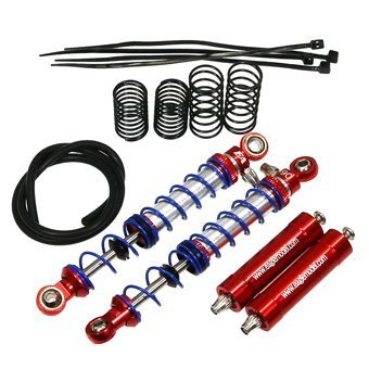 PBS PBS-90-Red Piggyback Shock, 3.5 inches (90 mm), Red, Pack of 2
