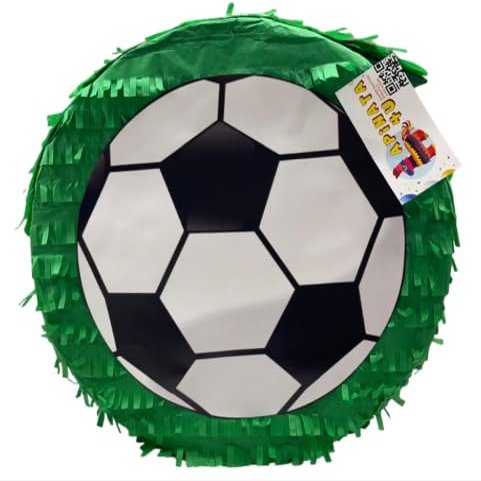 APINATA4U 16" Green Soccer Ball Pinata, Score Big at Your Soccer Themed Birthday Party, Vibrant Sports Decoration, Pinata Themed Birthday Decorations and Supplies, Outdoor Game Decor