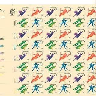 1978 US Stamp - American Dance - 48 Stamp Sheet - Scott 1749-52