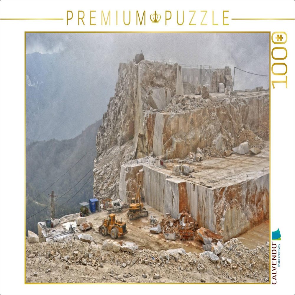CALVENDO Puzzle Marble quarrying at an Altitude of Almost 1000 m 1000 Pieces 64 x 48 cm from Gnther Geiger
