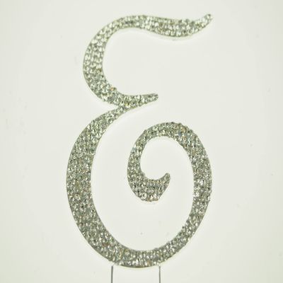 rackcrafts.com A B C D E F G H I J K L M N O P Q R S T U V W X Y Z Cake Topper Letters Wedding Anniversary Diamond Gem Crystal Bling (E)