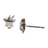 NBK KE977-S Titanium Post Earrings, No Catch, Star, Set of 2, Silver view 1