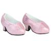 Sophia's Sparkling High Heels with Closed Toes and Glitter Platform Pumps for 18 Inch Dolls, Pink view 1