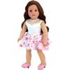Sophia's Sparkling High Heels with Closed Toes and Glitter Platform Pumps for 18 Inch Dolls, Pink view 3