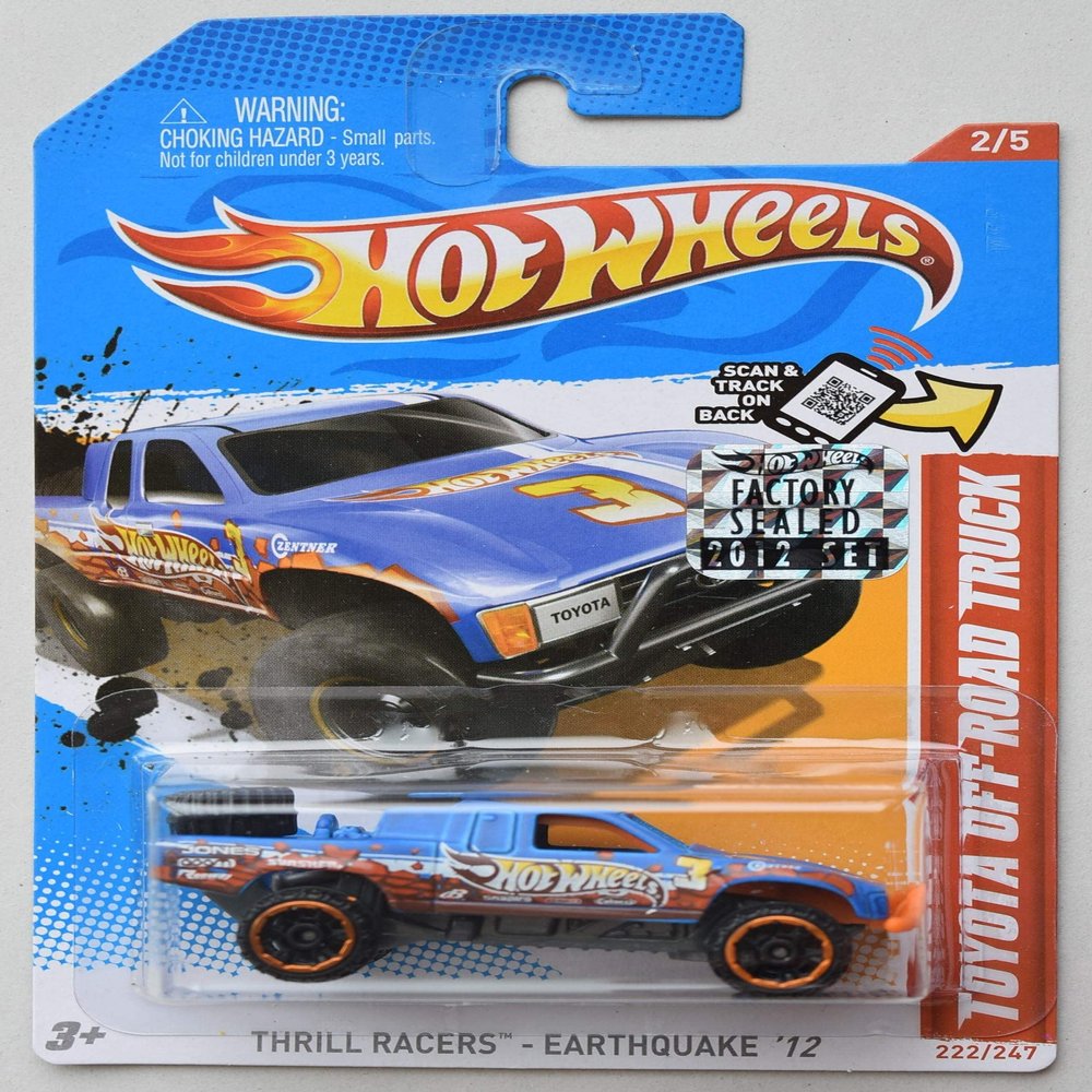 Hot Wheels Toyota Off Road Truck, [Blue] 222/247 2012 Thrill Racers Earthquake 2/5