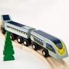 Bigjigs Rail Eurostar Toy Train | Model of The e320 Engine | Wooden Accessories for Railway Track Set | Ideal First Gift for 3+ Year Old Kids | Educational Tool Suitable for Young Boys & Girls view 2