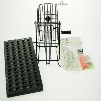 rackcrafts.com Deluxe Bingo Tombola Loto Lotto Set Cage Cards Balls Board Chips Party Game (2)