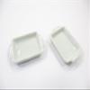 2 White Baking Pan/Tray 20x25 mm Dollhouse Miniatures White Ceramic Supply 10900 view 1